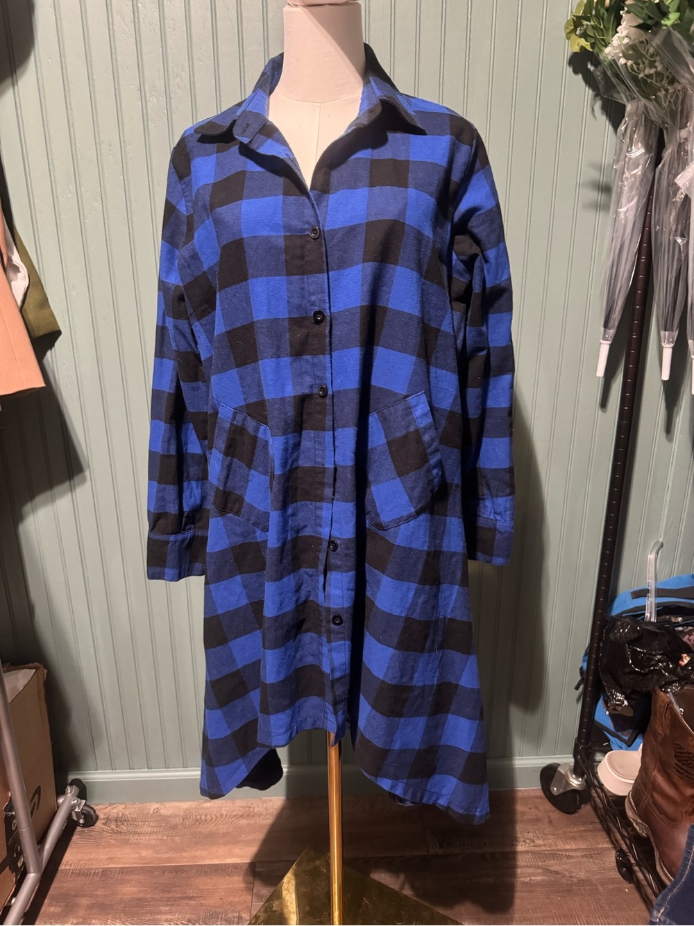 Women’s Blue and Black Hi Low Dress or Jacket - XL